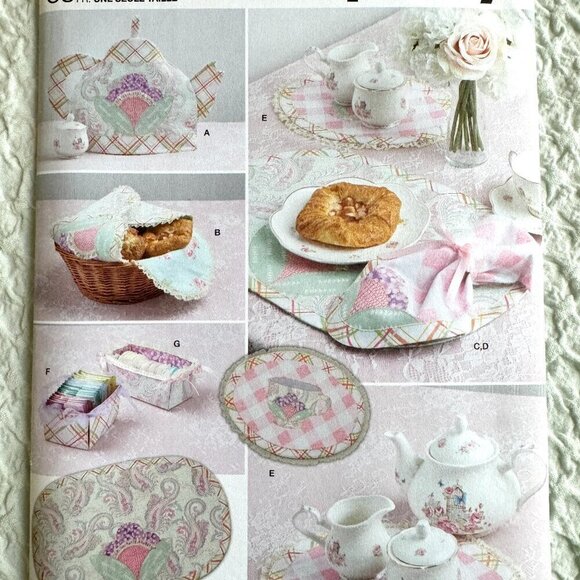 Sewing Patterns Simplicity R11474 Tabletop Accessories Napkin Placemate Tray Mat - Picture 2 of 7
